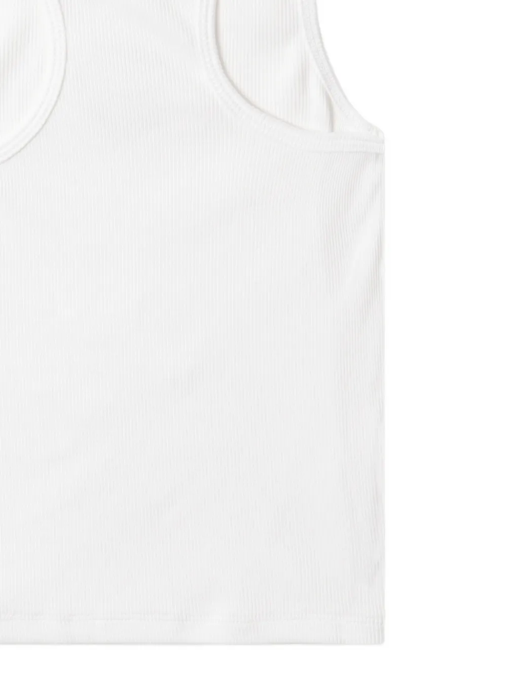 Stella McCartney Kids Geribbelde tanktop met logoprint Wit