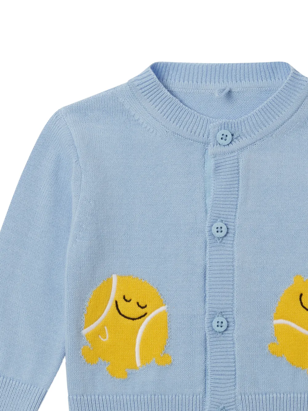 Stella McCartney Kids Vest met tennisbal-intarsia Blauw
