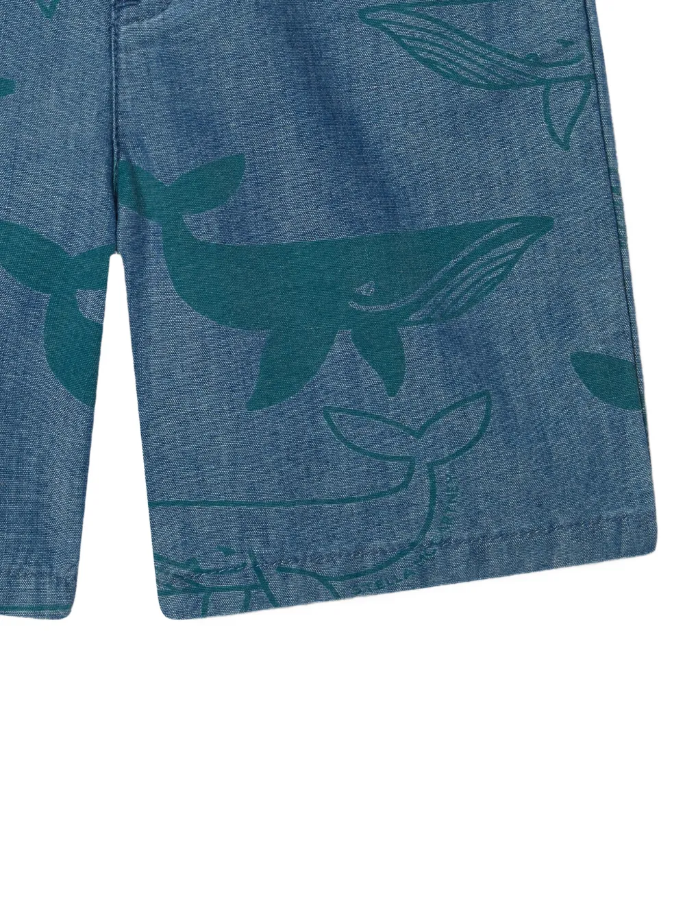 Stella McCartney Kids Shorts met walvis-print Blauw