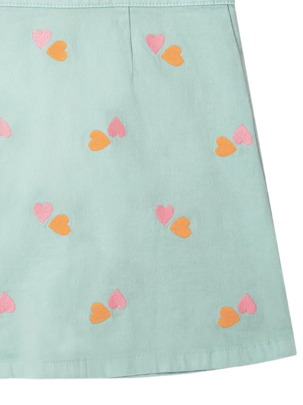 Stella McCartney Kids Jurk met geborduurd hart Groen