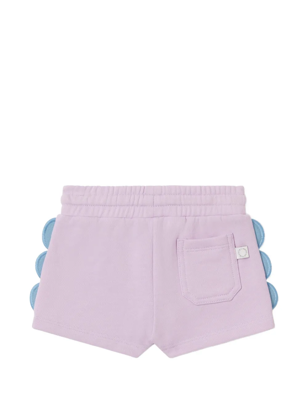 Stella McCartney Kids Shorts met gewelfde afwerking en trekkoord Paars