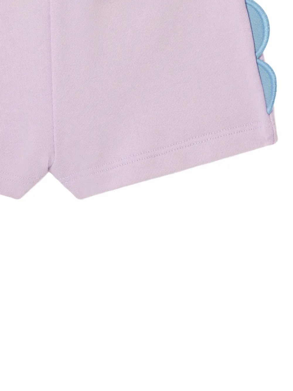 Stella McCartney Kids Shorts met gewelfde afwerking en trekkoord Paars