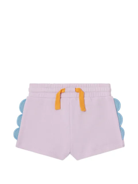 Stella McCartney Kids shorts con cordones en la pretina y ribete festoneado