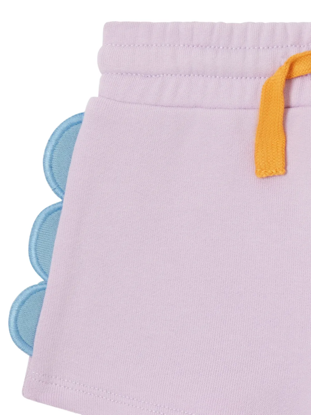 Stella McCartney Kids Shorts met gewelfde afwerking en trekkoord Paars