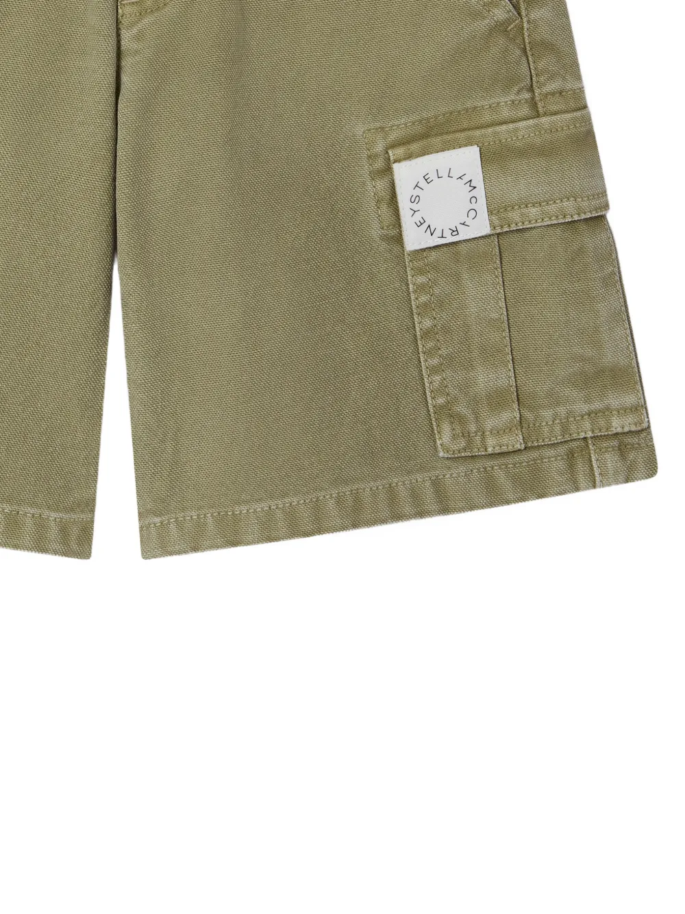Stella McCartney Kids Shorts met logopatch Groen