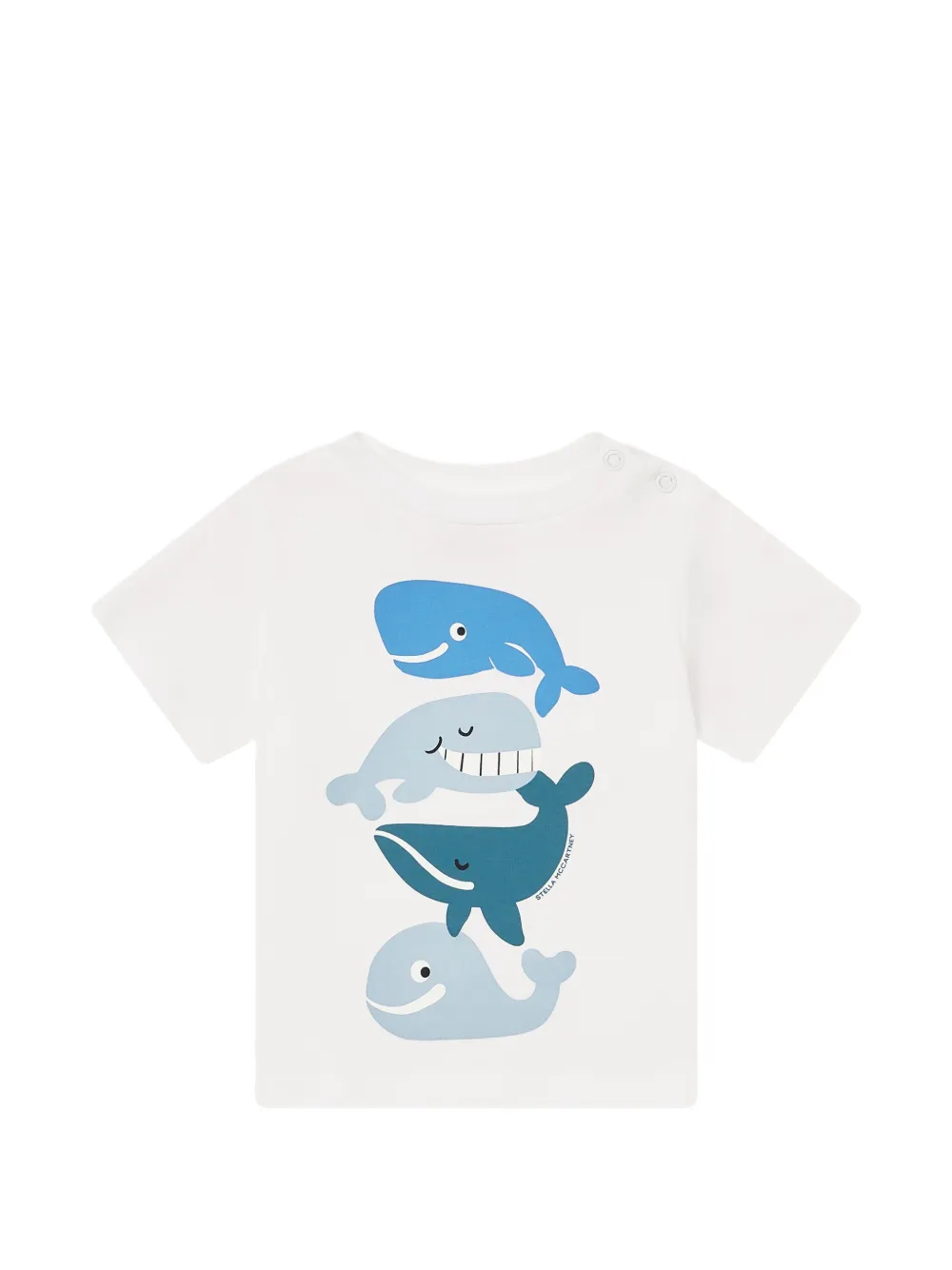 Stella McCartney Kids whale-print T-shirt - Bianco