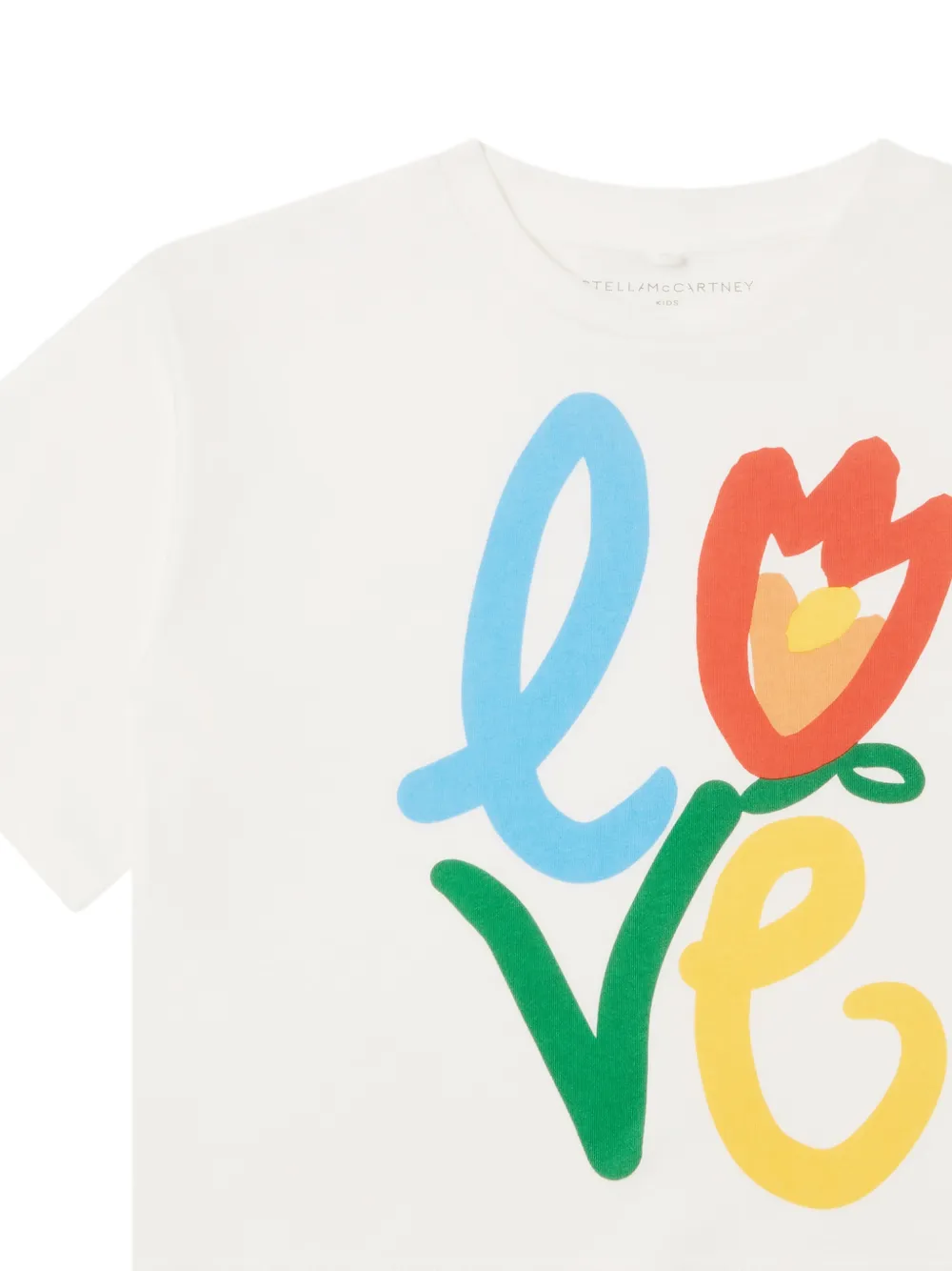 Stella McCartney Kids T-shirt met grafische print Wit