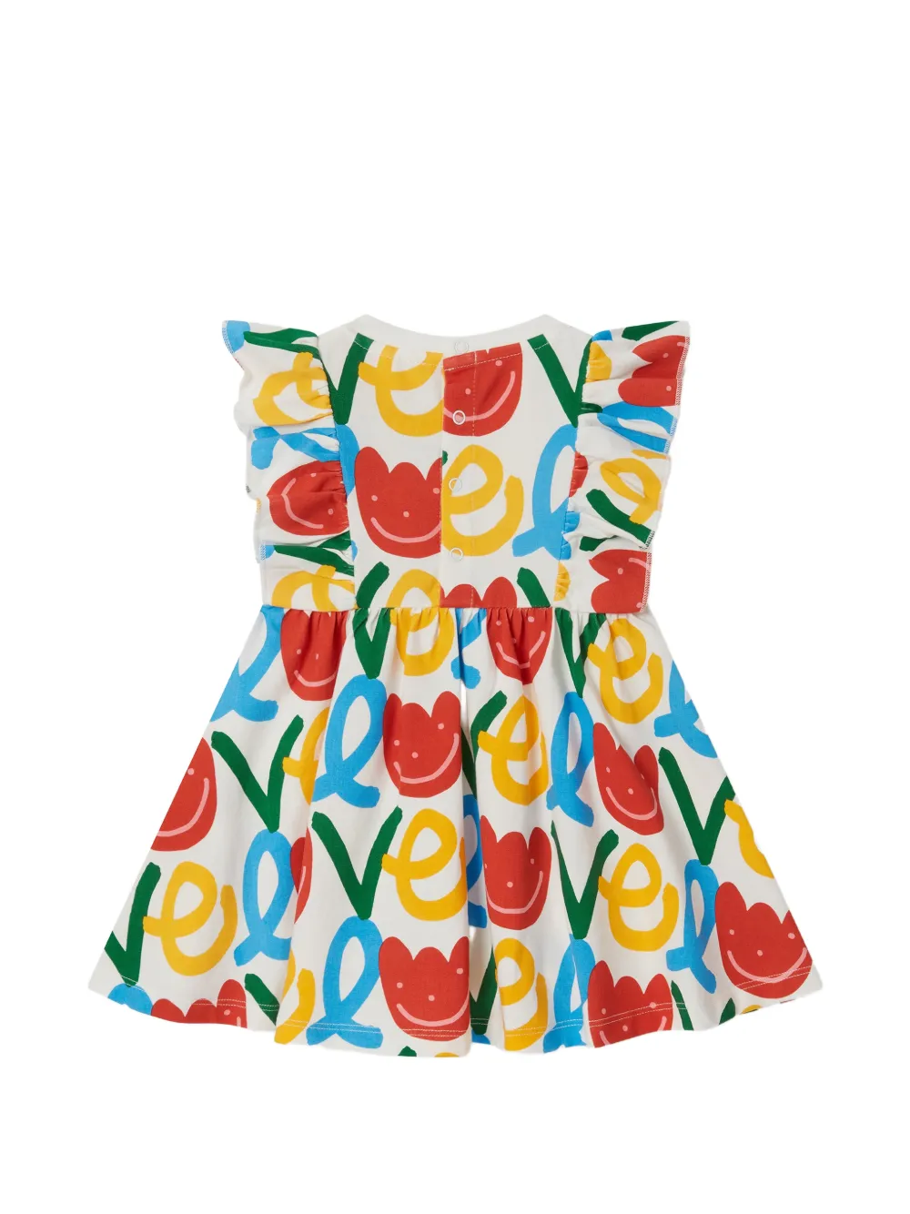 Stella McCartney Kids Jurk met ruches Wit