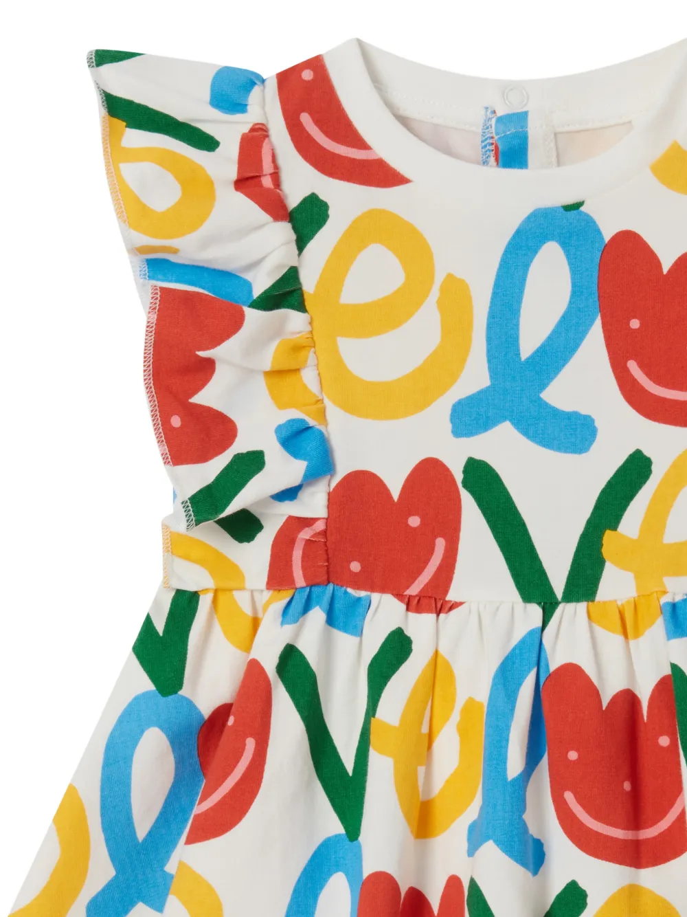 Stella McCartney Kids Jurk met ruches Wit