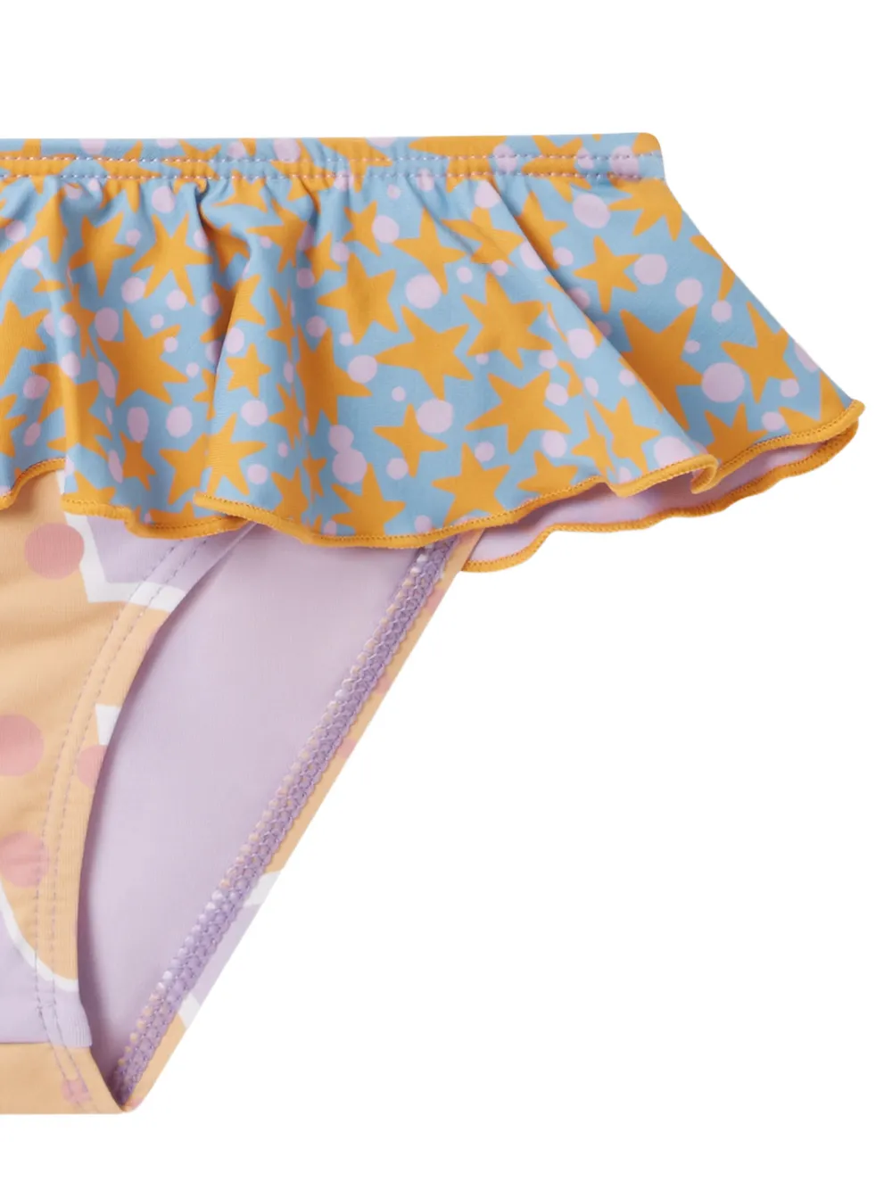 Stella McCartney Kids Bikini met zeester-print en ruches Paars