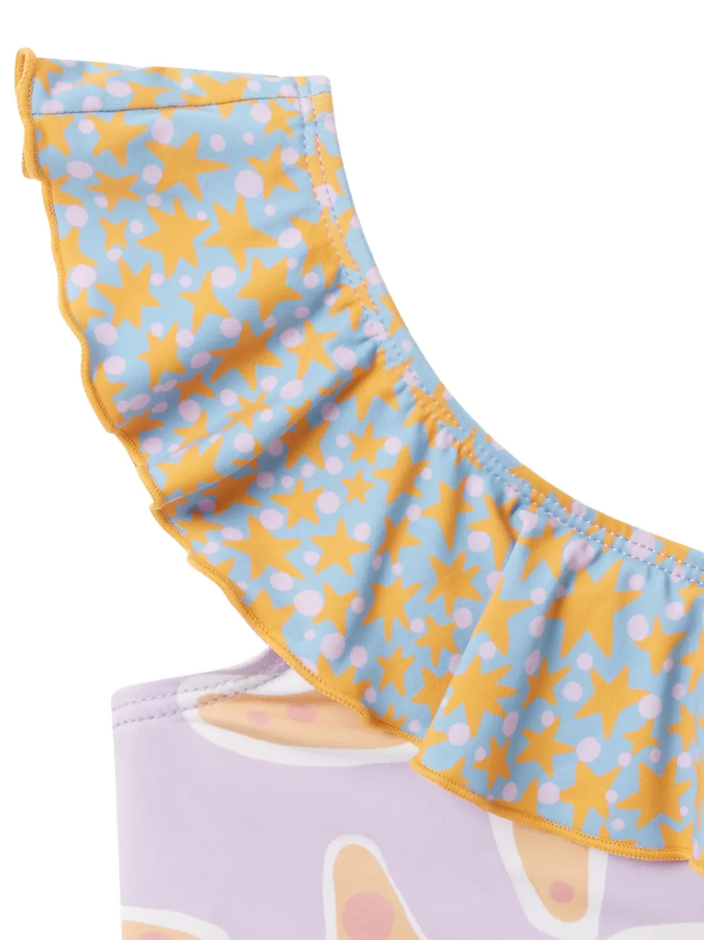 Stella McCartney Kids Bikini met zeester-print en ruches Paars