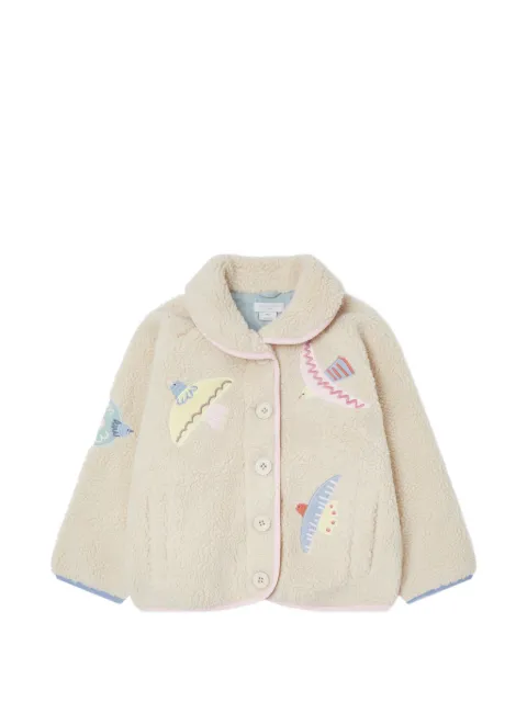 Stella McCartney Kids button-fastening faux-fur jacket