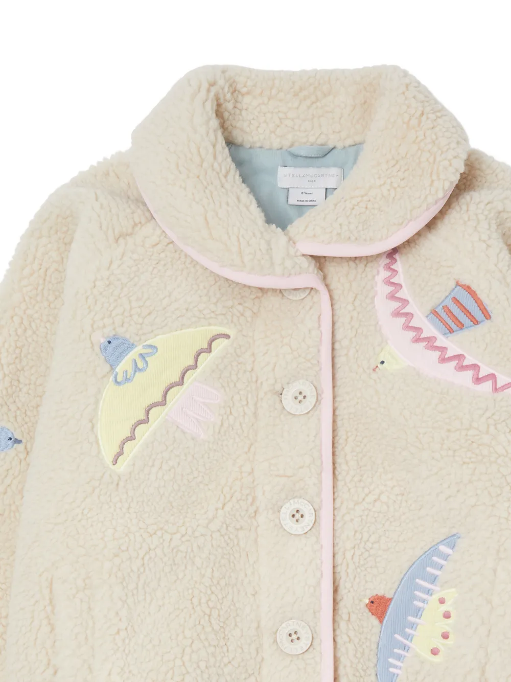 Stella McCartney Kids Jack van imitatiebont met knoopsluiting Beige