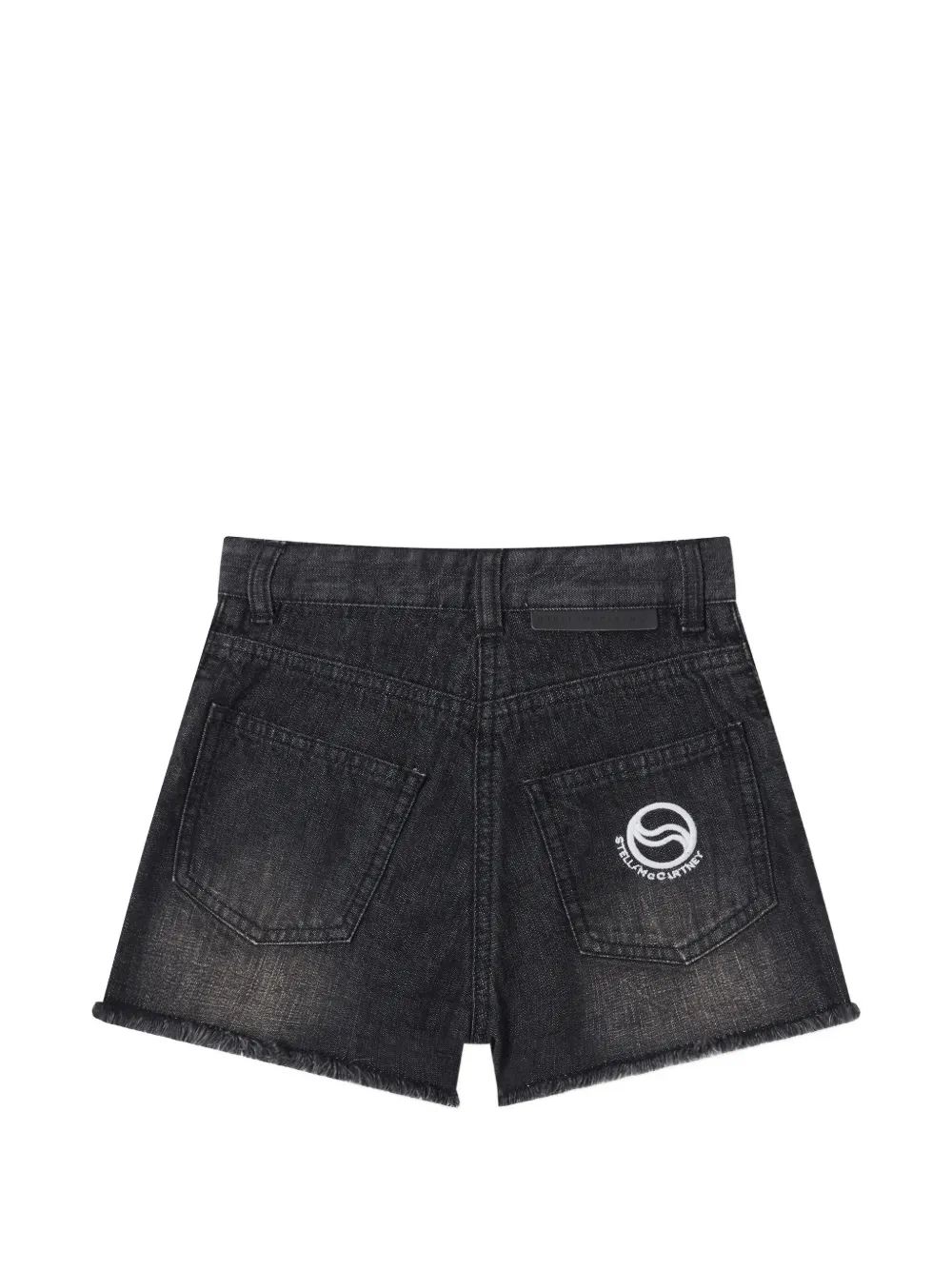 Stella McCartney Kids Spijkershorts met vervaagd effect Zwart