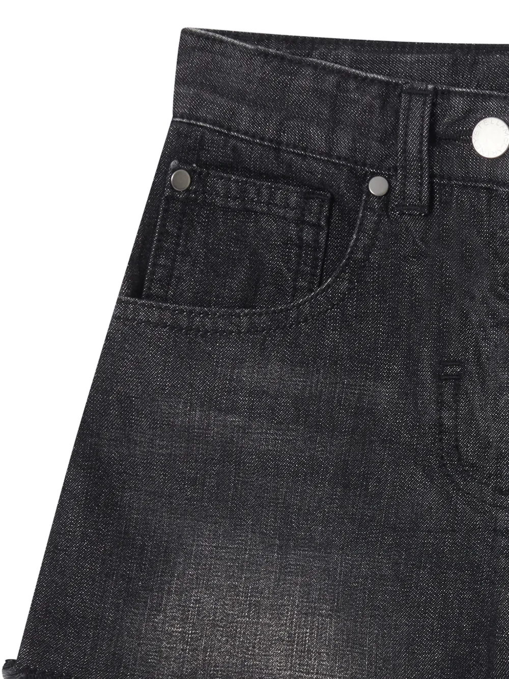 Stella McCartney Kids Spijkershorts met vervaagd effect Zwart