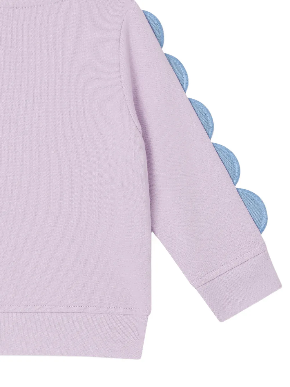Stella McCartney Kids Sweater met gewelfde afwerking en vis-print Paars