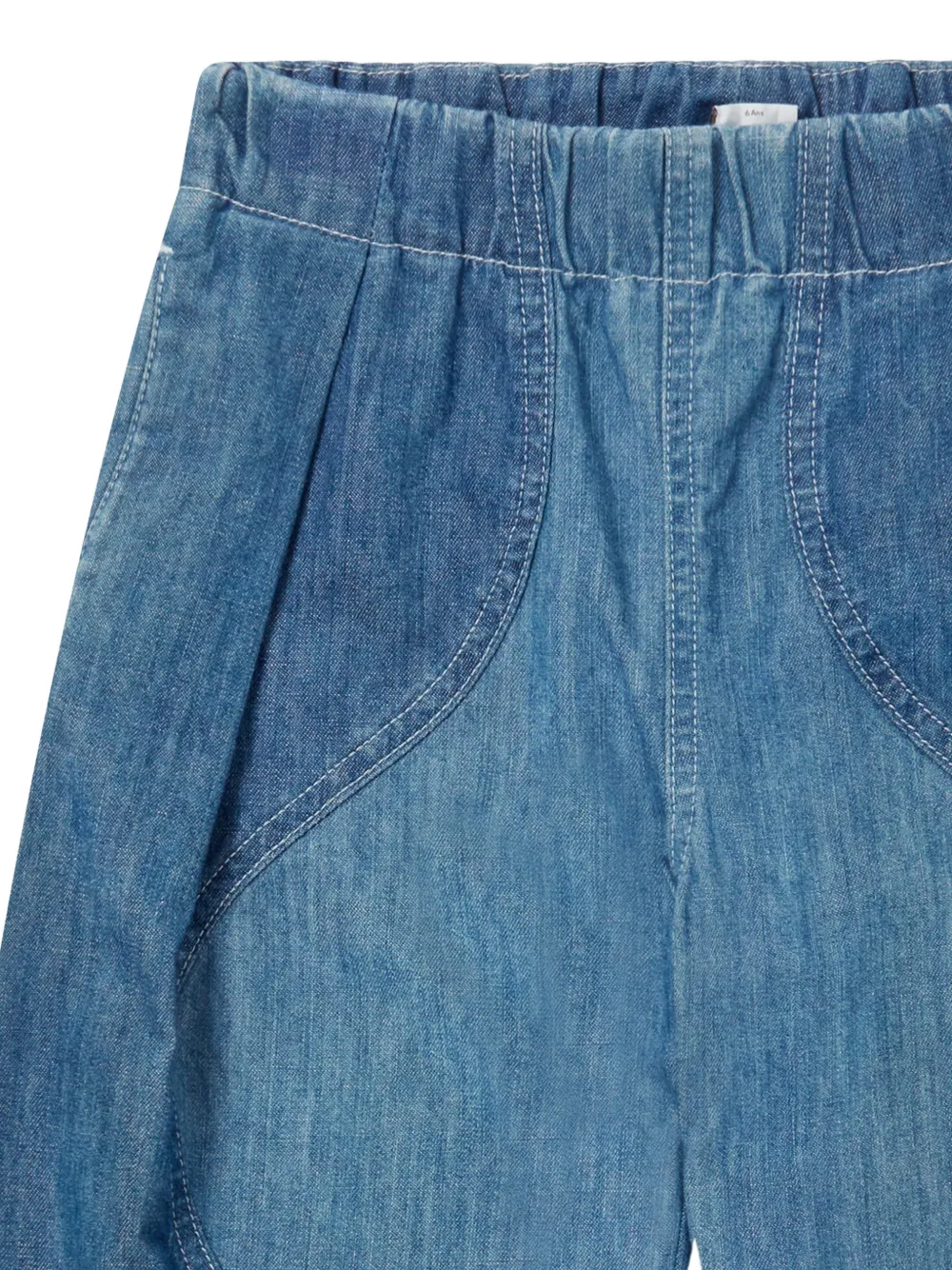 Stella McCartney Kids Jeans met gebogen naden en vlakken Blauw