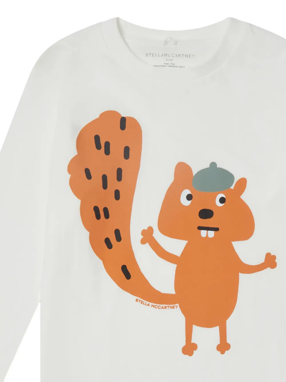 Stella McCartney Kids T-shirt met eekhoornprint Wit