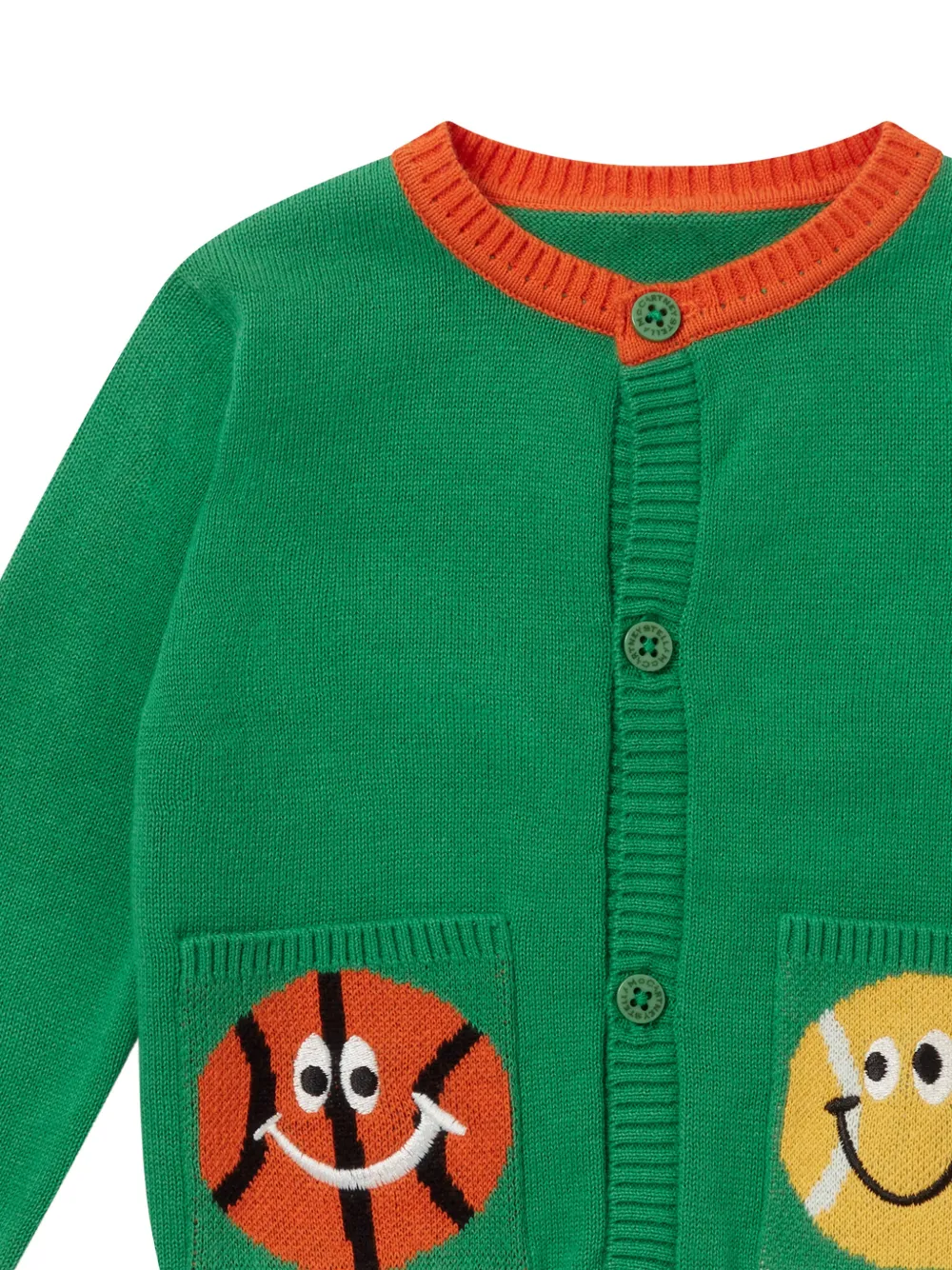 Stella McCartney Kids Vest met smiley-basketbal-patch Groen