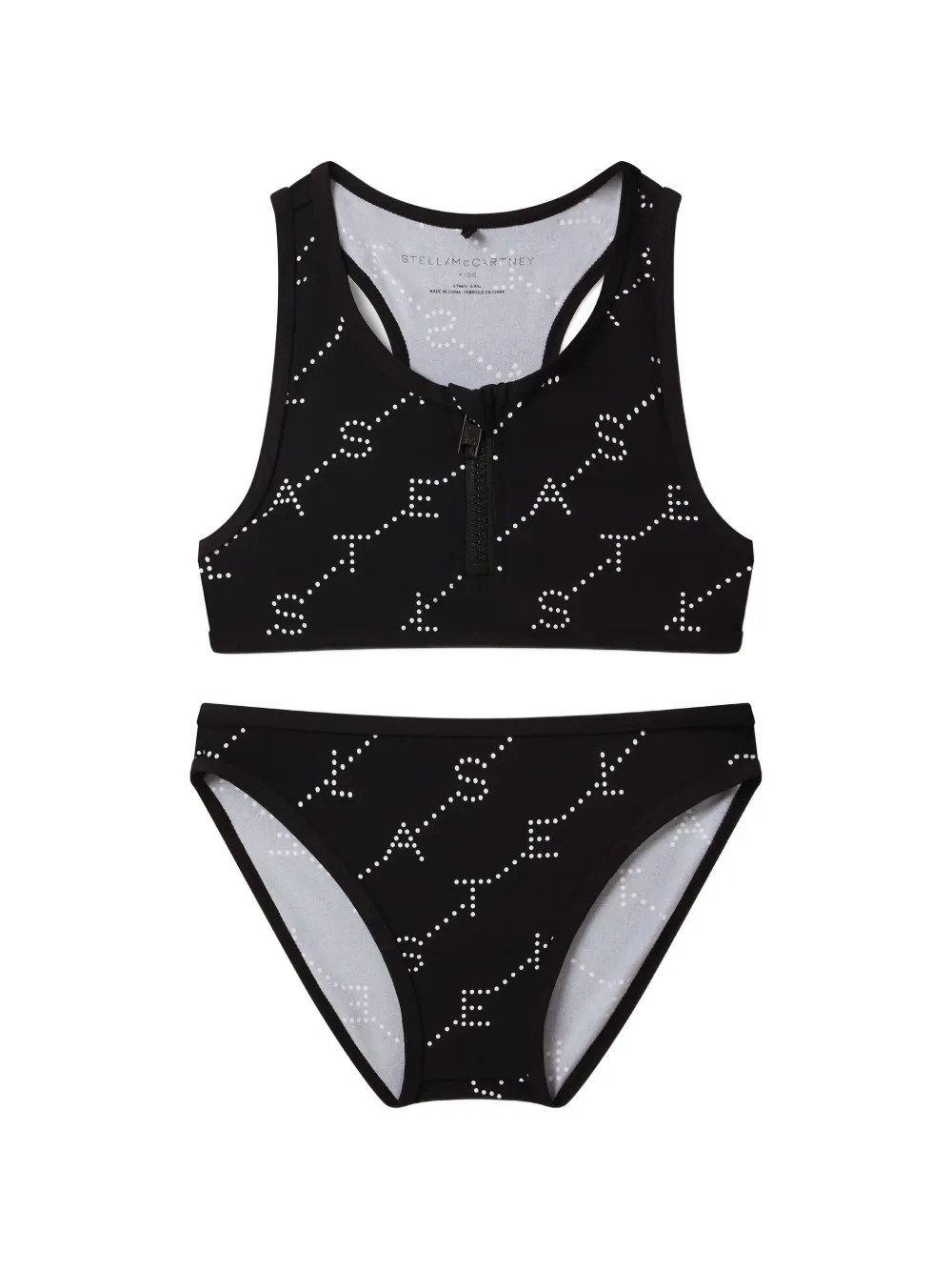 Stella McCartney Kids logo-print bikini - Nero