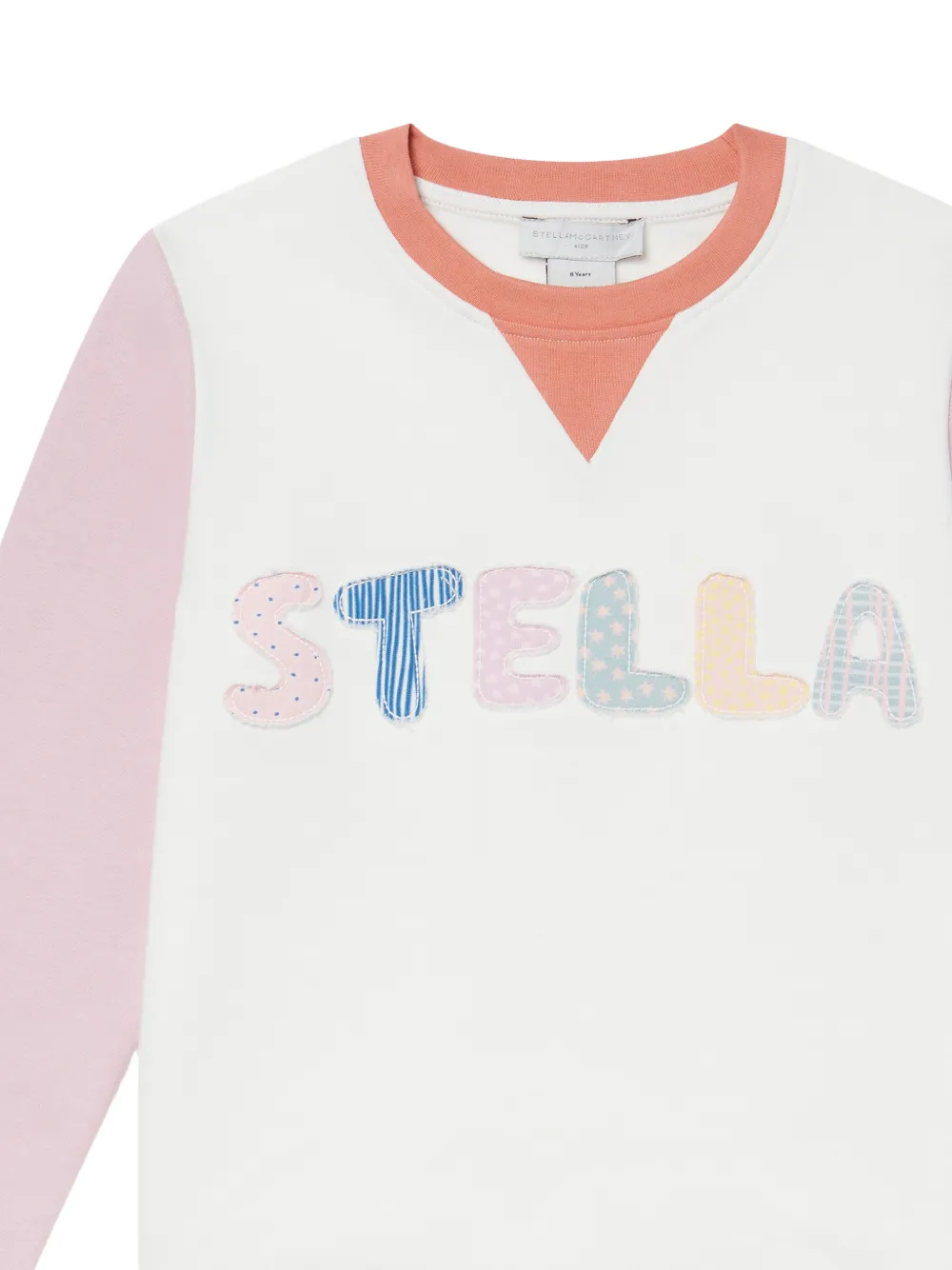 Stella McCartney Kids Trui met patchwork en logo Wit