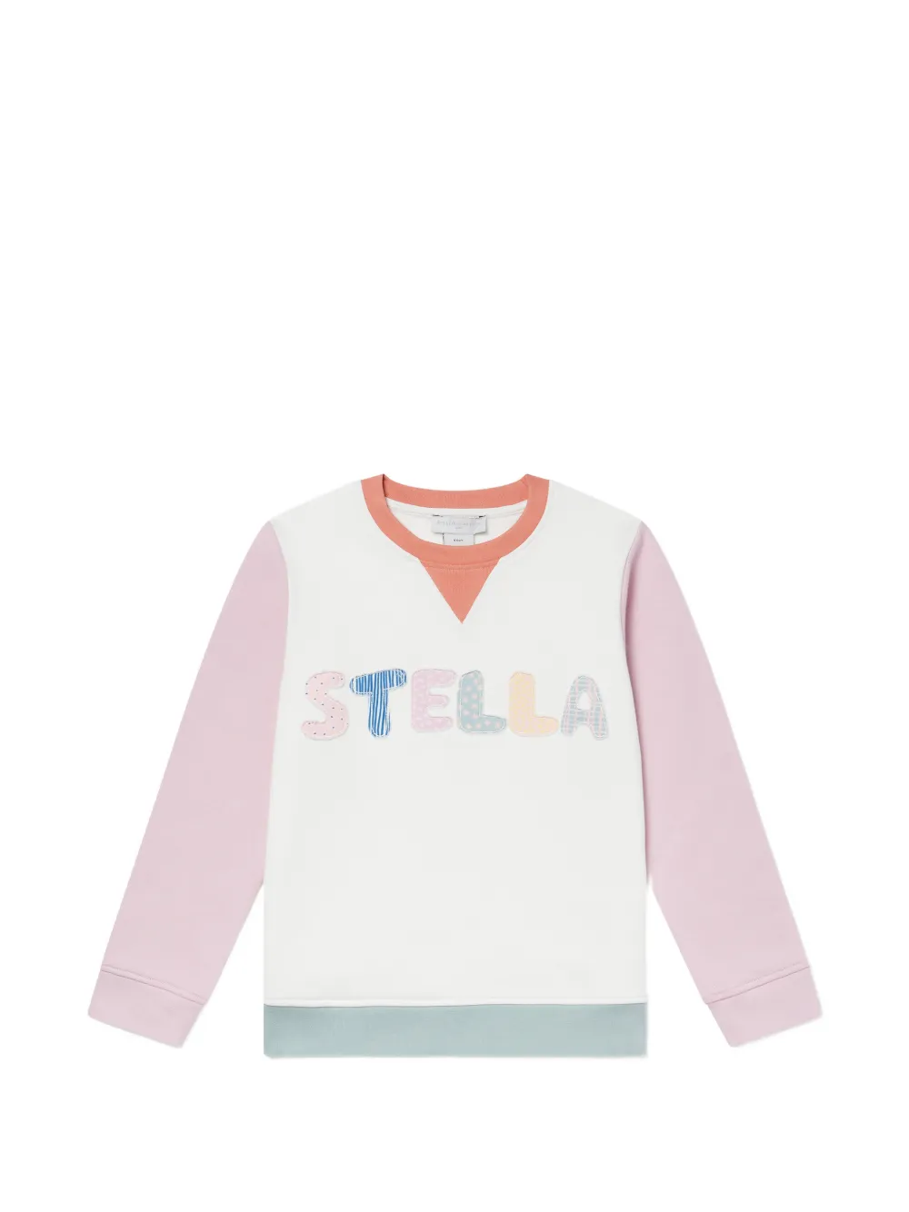 Stella McCartney Kids logo-patchwork sweater - Bianco