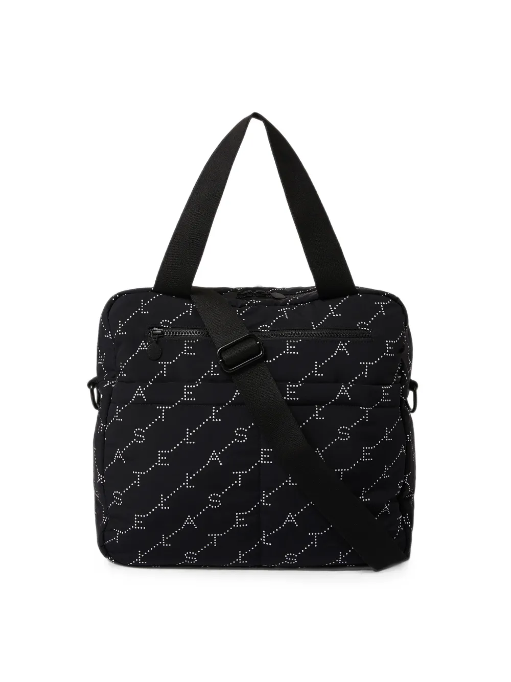 Stella McCartney Kids logo-print quilted changing bag - Nero