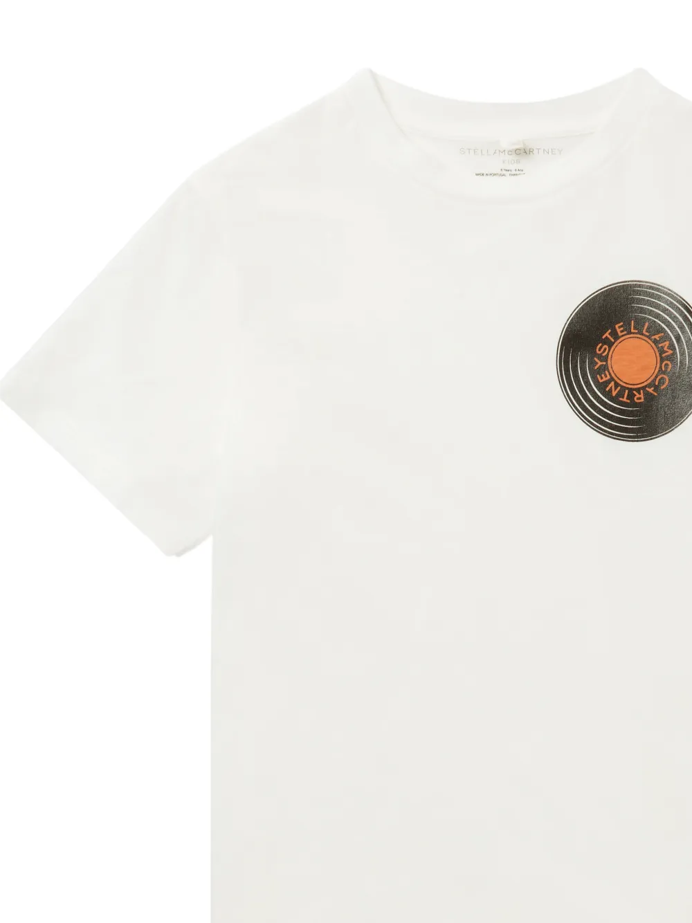 Stella McCartney Kids T-shirt met korte mouwen en vinylprint Wit