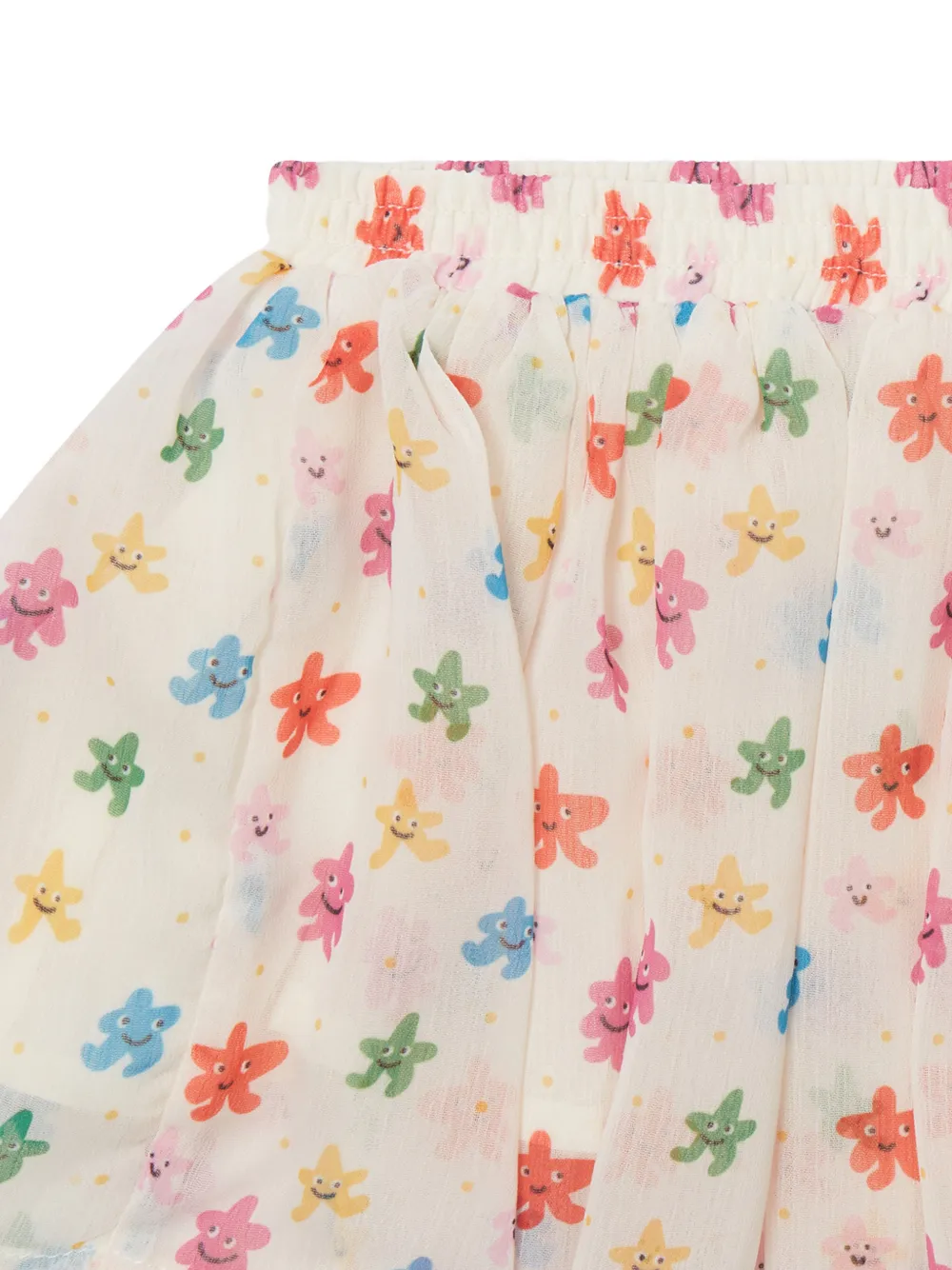 Stella McCartney Kids Flared rok met sterrenprint Wit