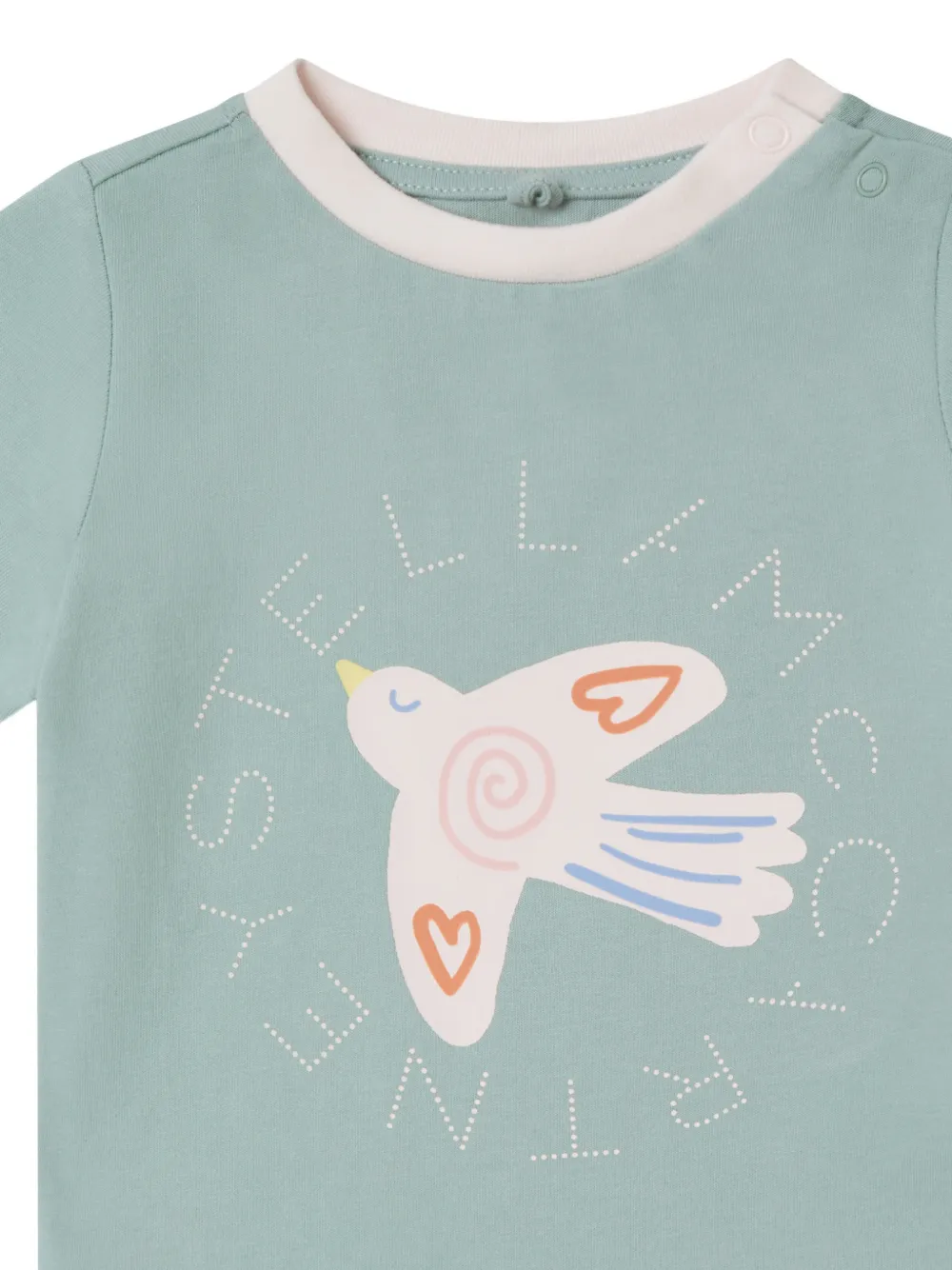 Stella McCartney Kids T-shirt met duifprint Grijs