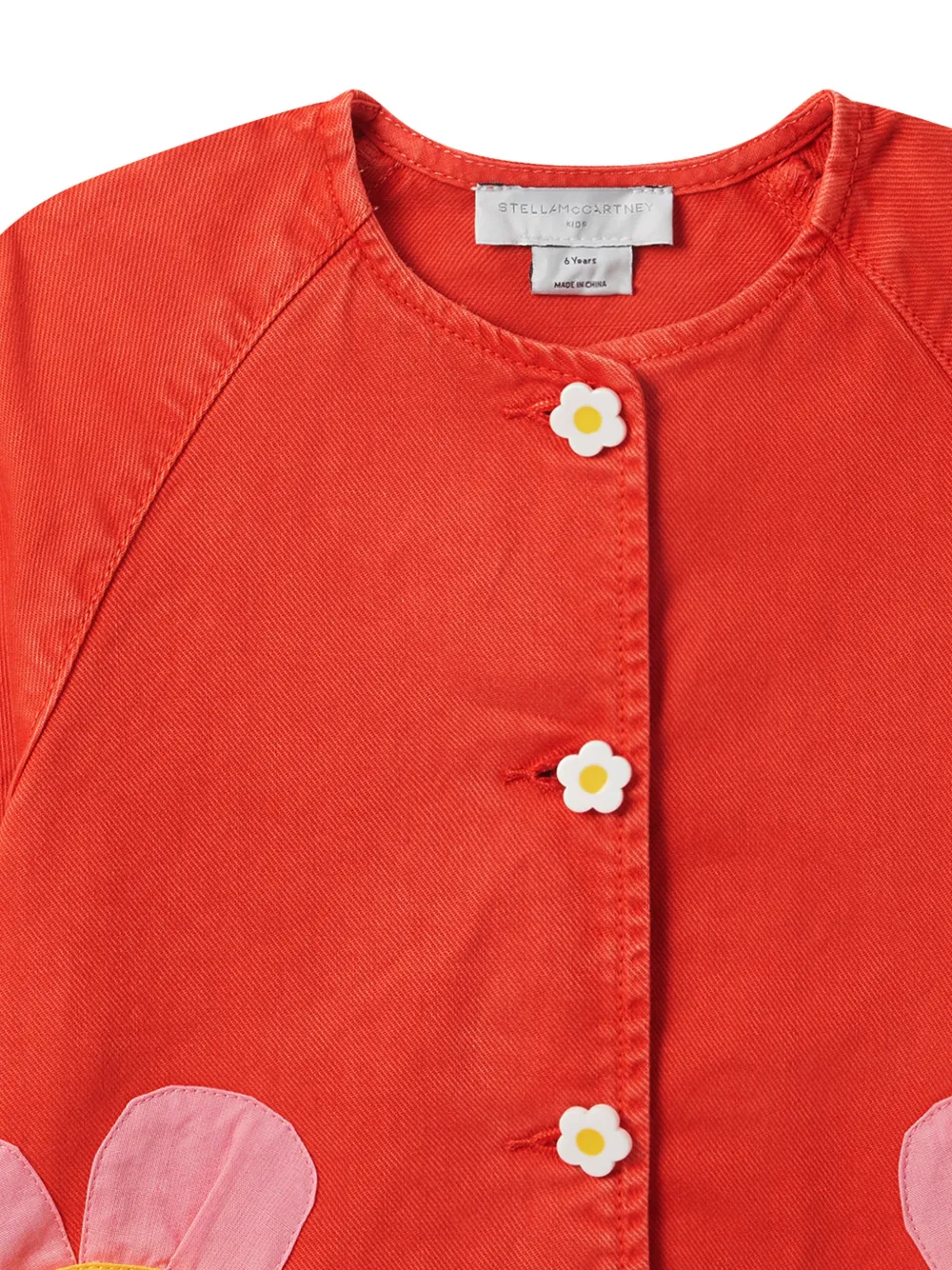 Stella McCartney Kids Vest met raglanmouwen en bloemen-applicatie Rood