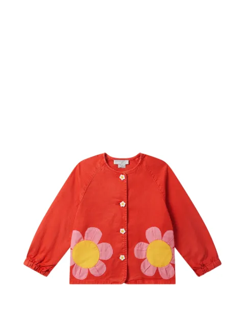 Stella McCartney Kids flower-appliqué raglan-sleeve cardigan
