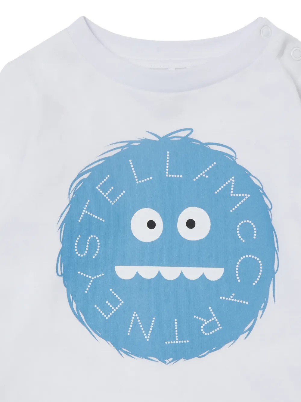 Stella McCartney Kids T-shirt met monsterprint en lange mouwen Wit
