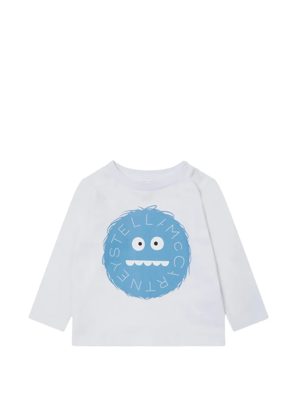 Stella McCartney Kids monster-print long-sleeve T-shirt - Bianco