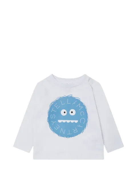 Stella McCartney Kids monster-print long-sleeve T-shirt
