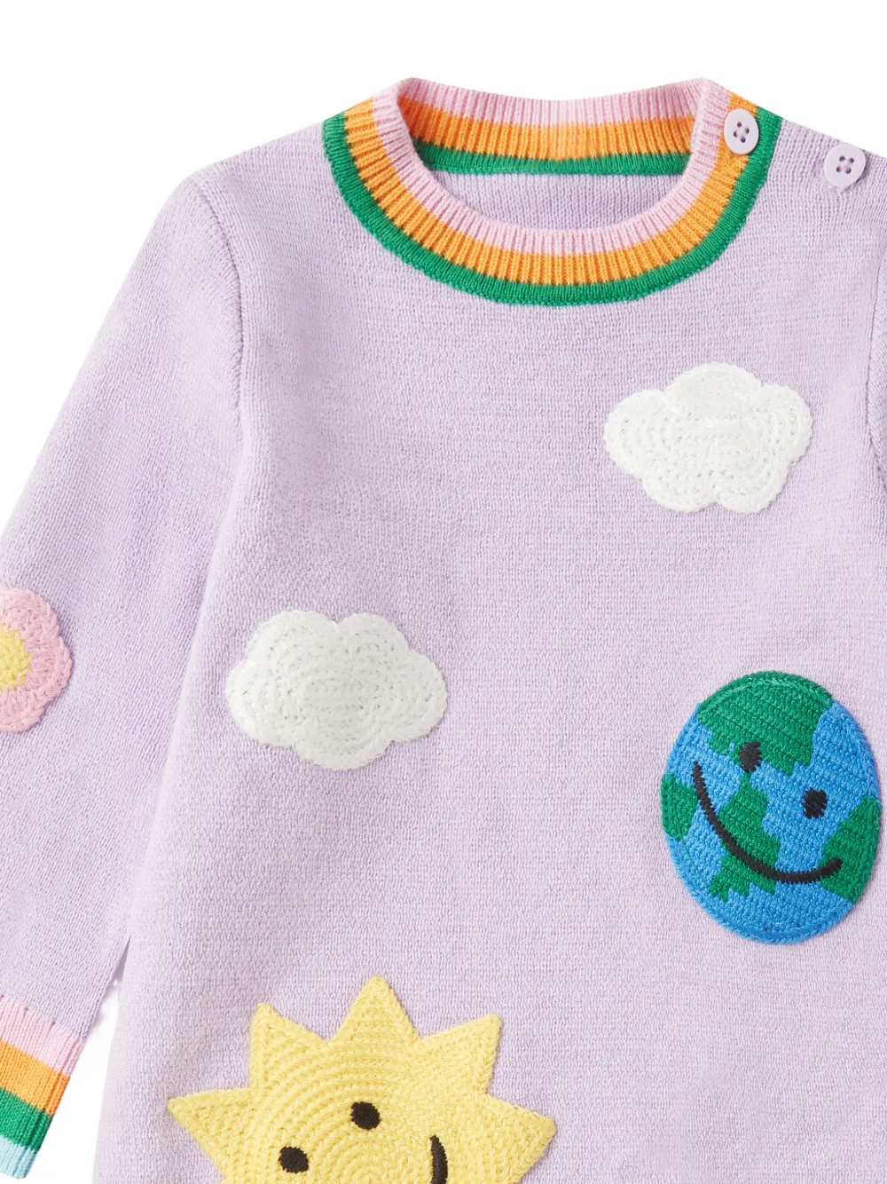 Stella McCartney Kids Jurk met logo Paars