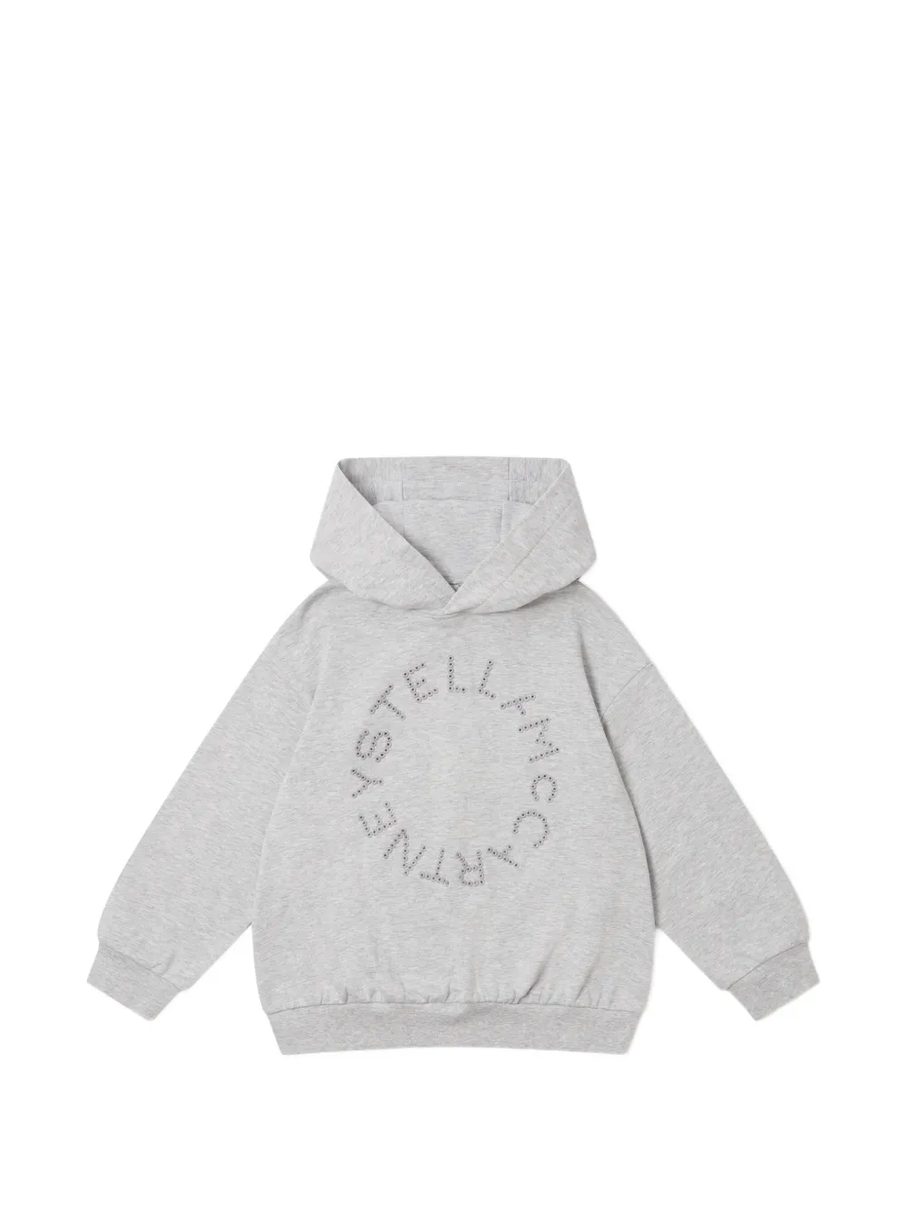 Stella McCartney Kids logo-embroidered hoodie - Grigio