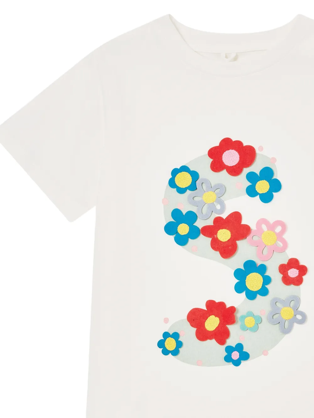 Stella McCartney Kids Floral S T-shirt Wit
