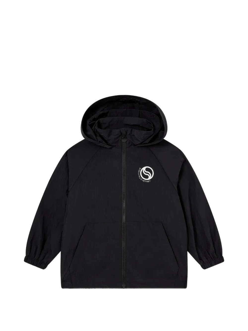 Stella McCartney Kids logo-print hooded jacket - Nero