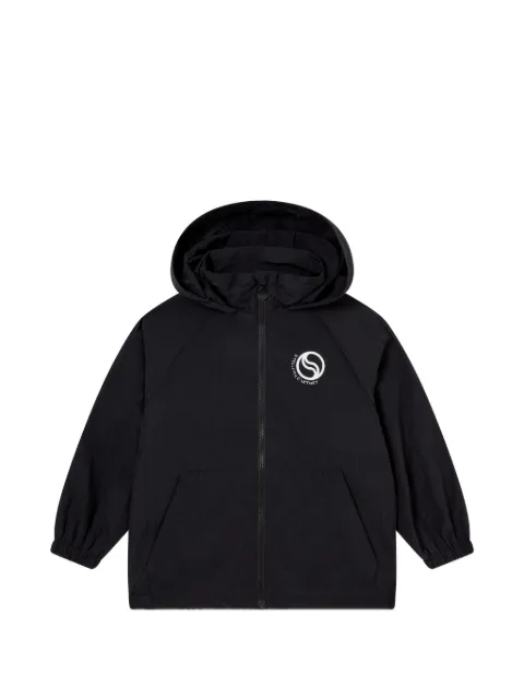 Stella McCartney Kids logo-print hooded jacket