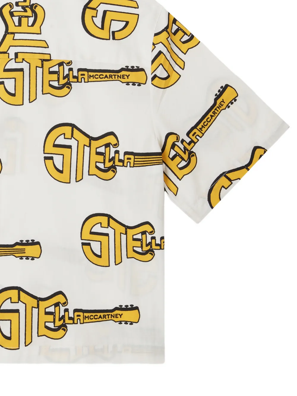 Stella McCartney Kids Blouse met logoprint en gitaarprint Wit