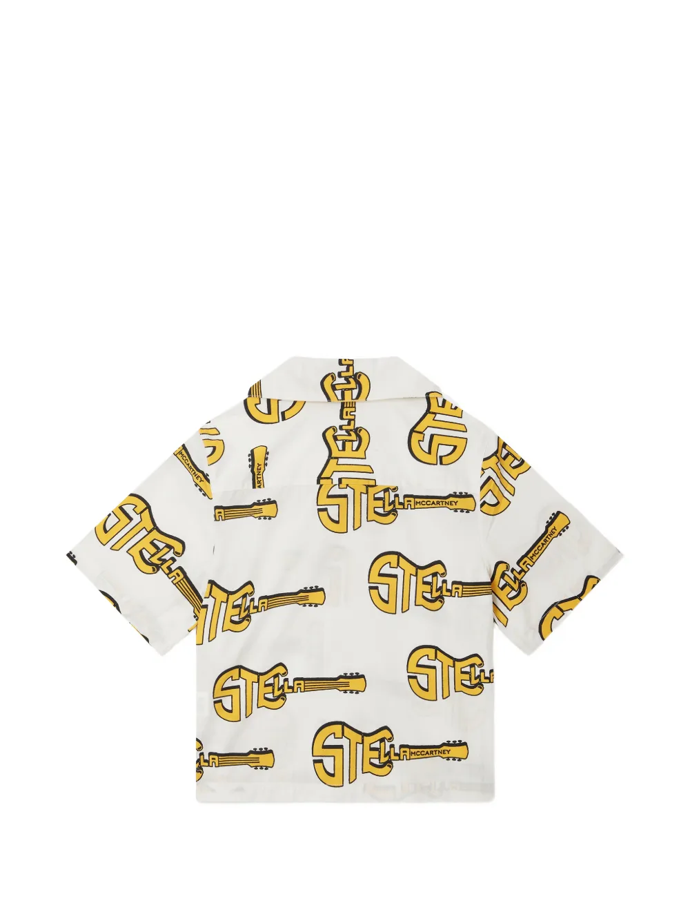 Stella McCartney Kids Blouse met logoprint en gitaarprint Wit