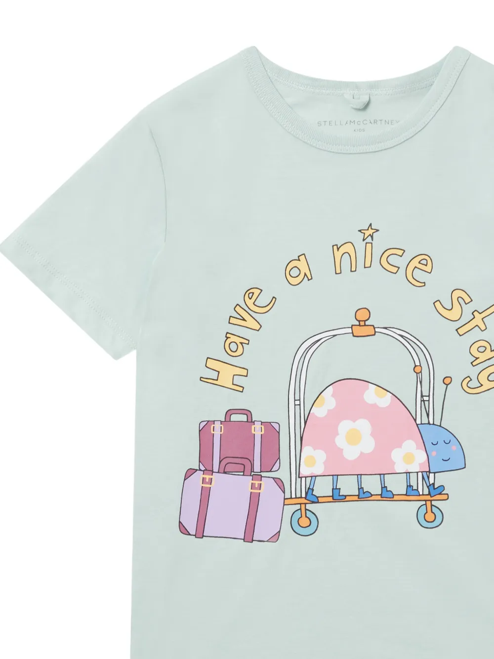 Stella McCartney Kids Hotel T-shirt met grafische print Groen