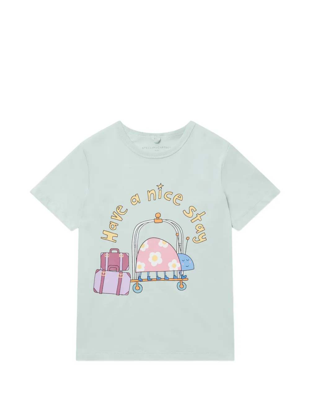 Stella McCartney Kids Hotel graphic-print T-shirt - Verde