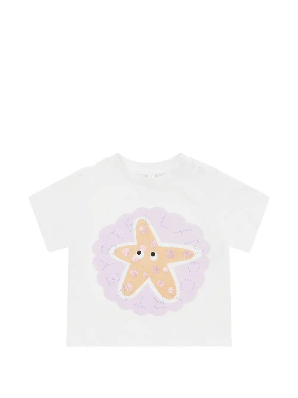 Stella McCartney Kids starfish-print T-shirt - Bianco
