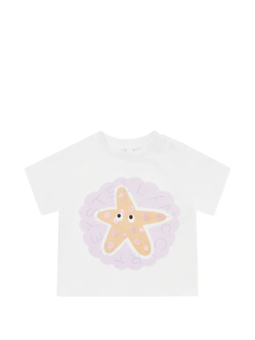 Stella McCartney Kids starfish-print T-shirt - Bianco
