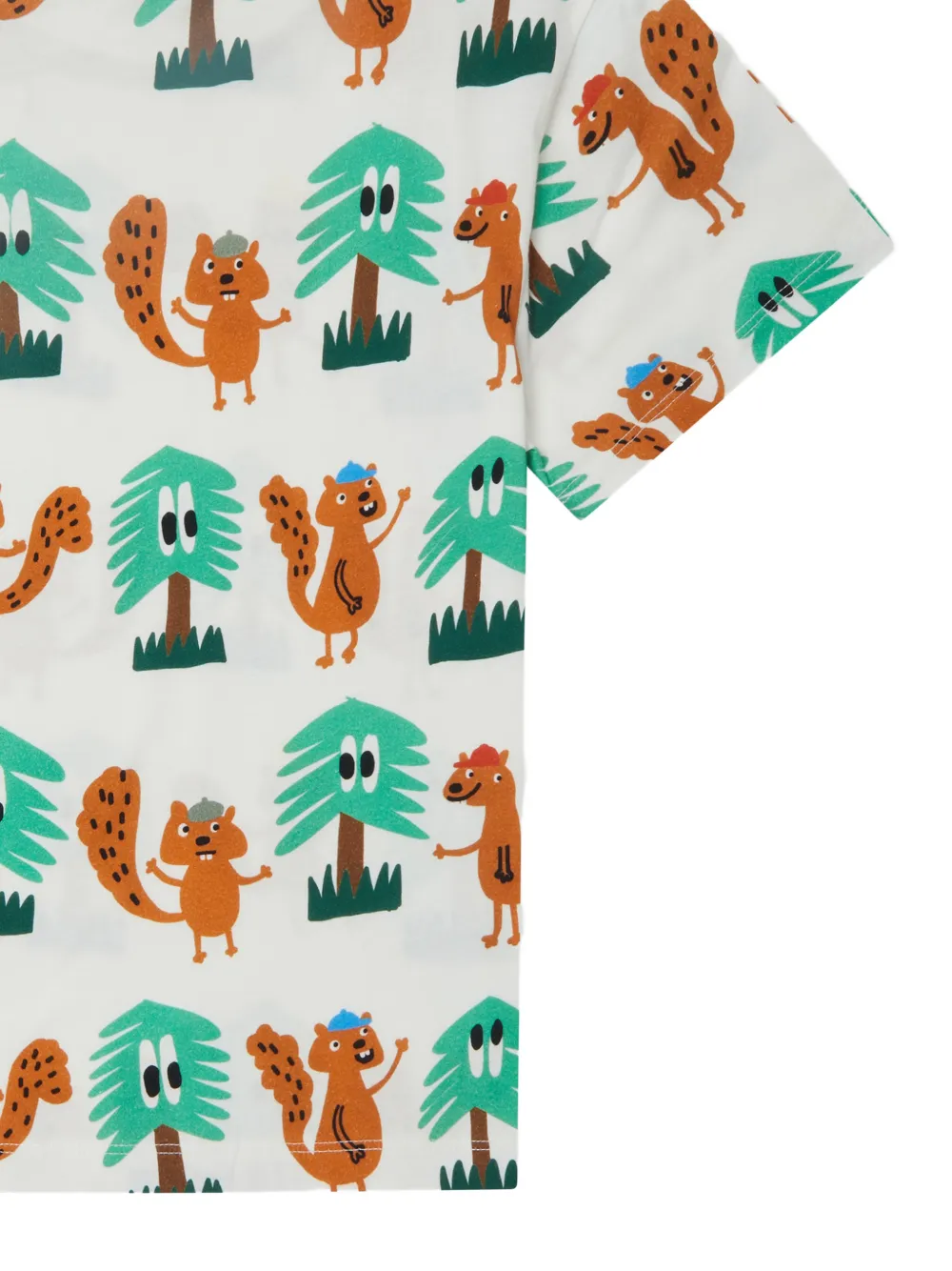 Stella McCartney Kids T-shirt met eekhoornprint Wit