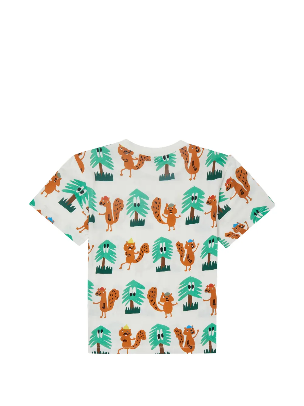 Stella McCartney Kids T-shirt met eekhoornprint Wit