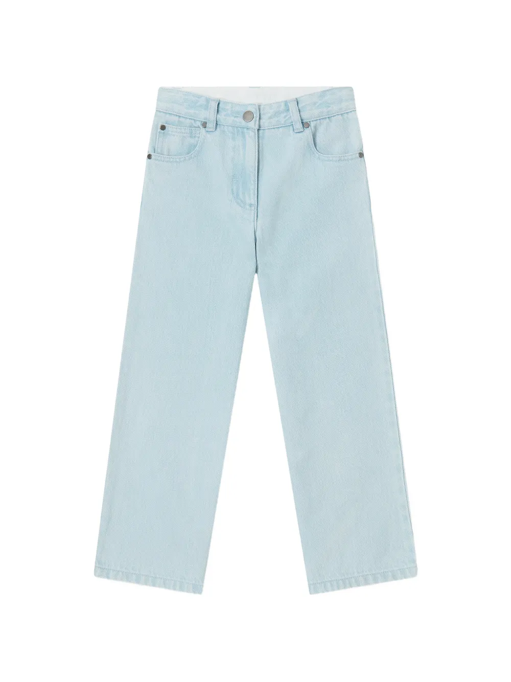 Stella McCartney Kids embroidered-motif straight-leg jeans - Blu