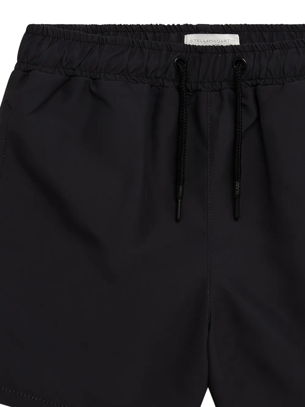 Stella McCartney Kids Zwembroek met logoprint en trekkoord Zwart